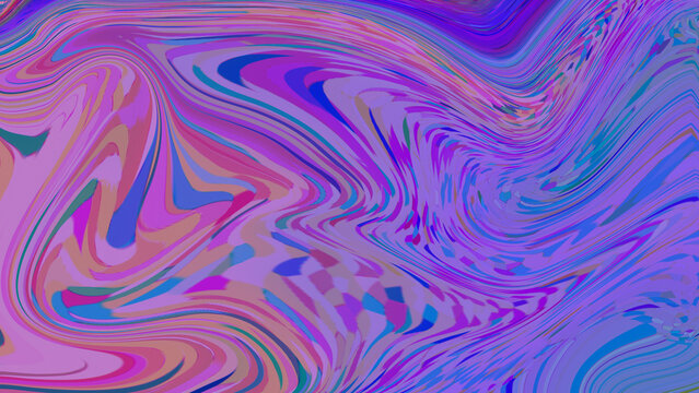 Abstract purple and blue fluid marble liquid background texture