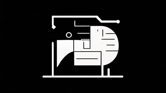 Minimalist animated line art of a walking person in motion sequence