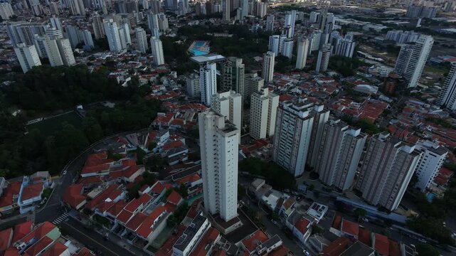 Aerial view of the Mooca neighborhood, in the East Zone of S&atilde;o Paulo, Brazil.