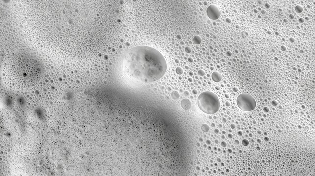 mousse blanche avec bulles de savon en gros plan textur&eacute;