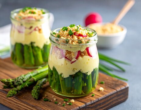 Spargel-Ei-Vorspeise im Glas