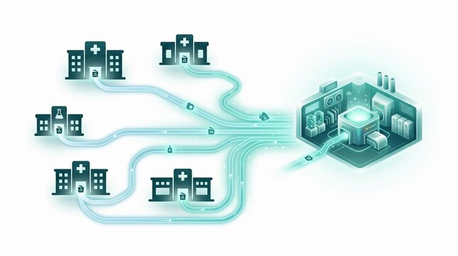 Centralized healthcare network connecting hospitals and labs