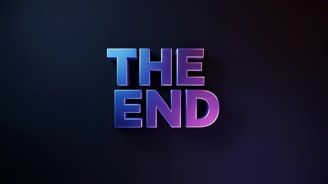 minimalist animated text transition the end