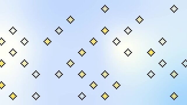 4k footage animation stars skies with twinkling or blinking stars motion background. Looping seamless on light blue background as backdrop. full hd video loop
