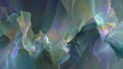 Naklejka premium Ethereal Ribbons of Pure Energy Weaving and Interlacing in a Fluid, Luminous Abstract Design
