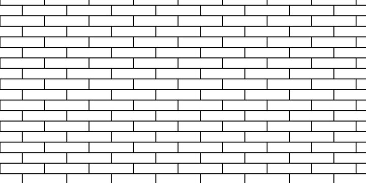 White brick wall seamless texture background tile. Old brick wall texture background. Abstract rectangle pattern brick wallpaper.