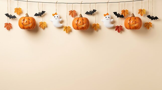 A spooky and delightful halloween scene featuring jack o' lanterns bats and festive decorations perfect for creating a creepy and inviting atmosphere for your