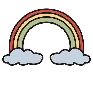 rainbow and clouds