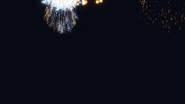 3d render firework A mesmerizing 3D render of a firework explosion capturing the dynamic beauty in continuous motion against the dark night sky