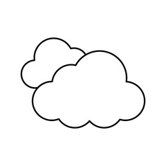 Obraz premium Clean Atmospheric Clouds Line Icon for Meteorology and Environmental Weather Design