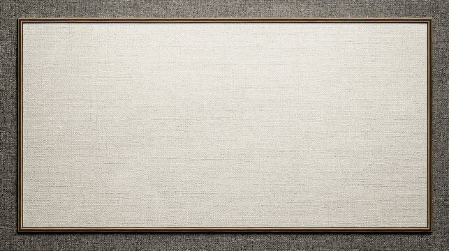 Blank Linen Canvas Frame Mockup on Textured Wall
