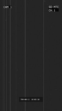 VHS Overlay with Analog Artifacts, Timecode Display, VCR Tracking Lines, Retro Glitch and Analog Film Damage Texture 4K Video