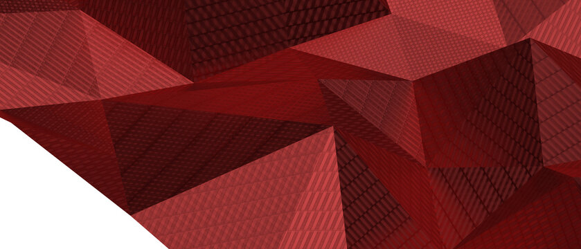 A sophisticated abstract red geometric pattern with polygonal shapes and textures
