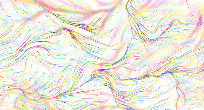A mesmerizing abstract visual with flowing colorful lines and patterns creating a sense of motion.