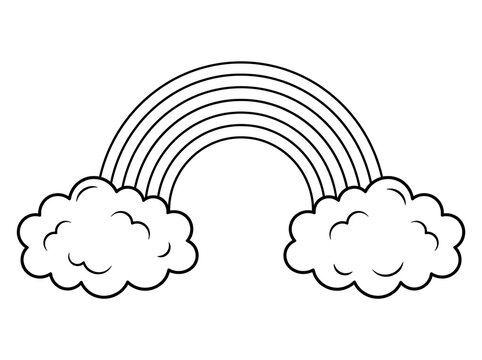 Line art illustration of two sheep heads facing each other.