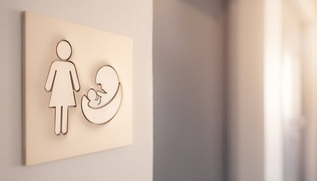 授乳室とベビーケア設備を示す母子向け案内サイン