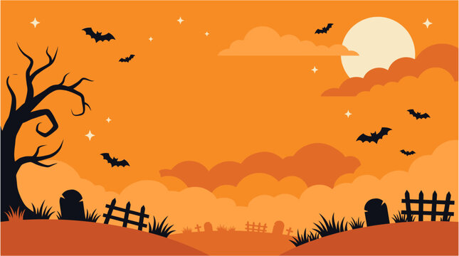 A spooky and delightful halloween night scene a background perfect for festive designs invitations and creepy celebrations with a dark and mystical atmosphere