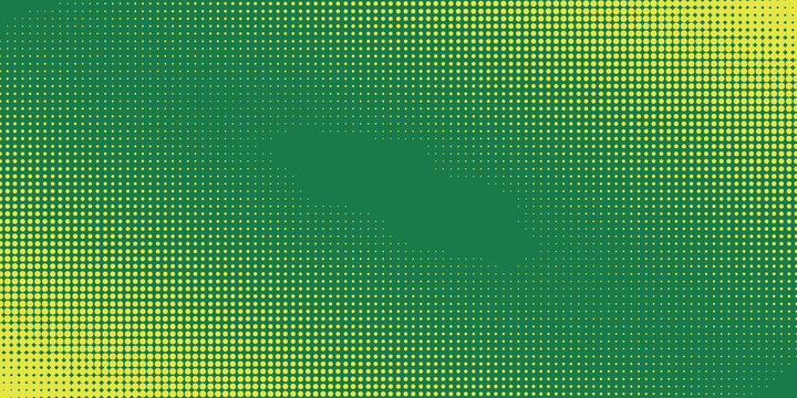 Dot halftone green yellow color pattern gradient texture background.