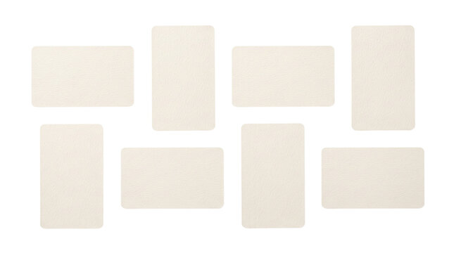 Blank flashcard collection for studying, language learning, classroom activities, education and stationery design. Isolated on White background.