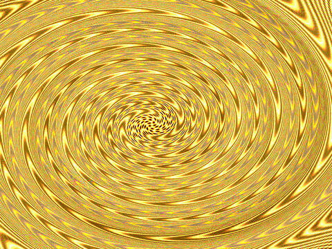 Abstract golden background with a swirling circular motion effect creating a vibrant metallic texture and light reflections