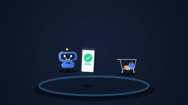 CUTE FINANCE ROBOT &mdash; MAGIC SHOPPING PAYMENT