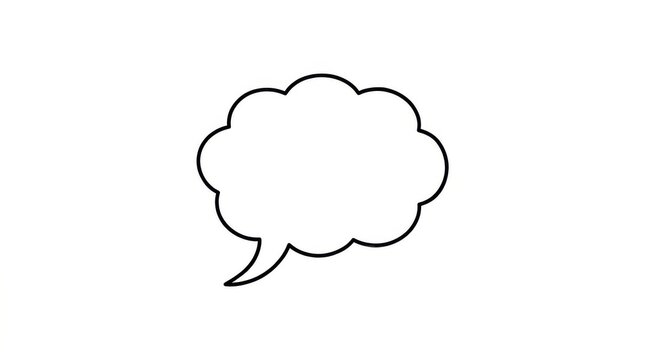 Cloud shaped speech bubble icon
