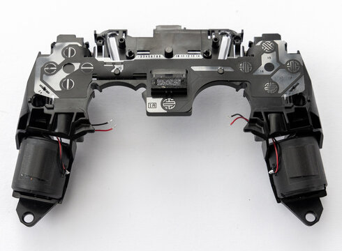 Disassembled Video Game Controller Internal Circuitry and Components