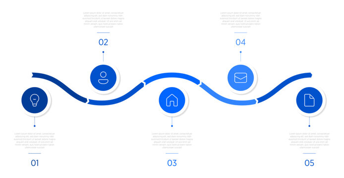 Set of 5 lean timeline infographics designed for clear project planning, workflow visualization, and business presentations. Modern layouts with editable templates, minimal design, and easy-to-follow.