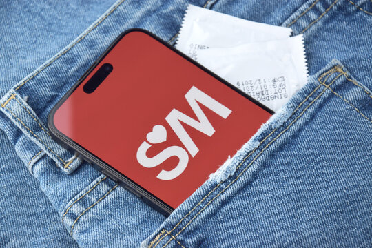 Seniormatch dating app on smartphone screen.