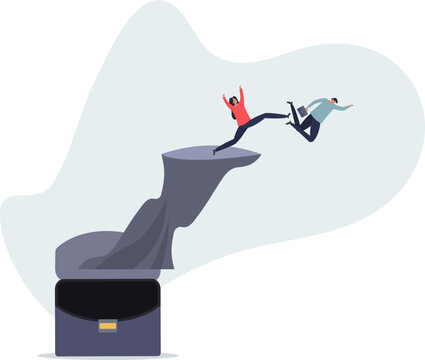 Business dishonesty, betrayal or jealousy colleague, career competitor or cheating concept.life situation and activities.flat design.
