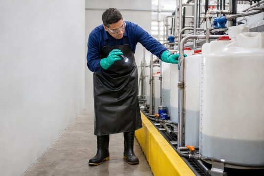 Industrial Water Recycling Technician East Asian Context Middle Aged