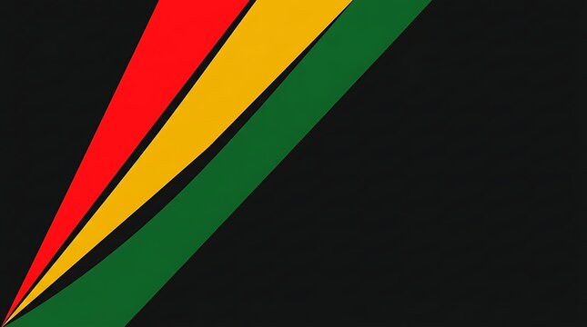 Abstract background design featuring red yellow and green diagonal stripes to celebrate black history month cultural awareness