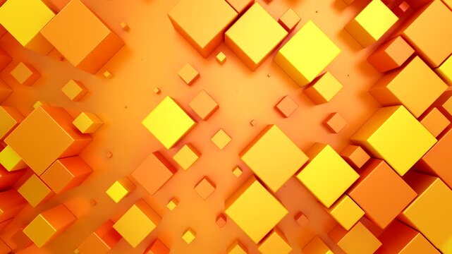 Background of Cubes. Abstract motion, loop, two color, 3d rendering, 4k resolution
