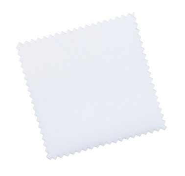 Jewelry polishing cloth for silver care isolated on transparent background