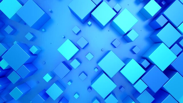 Background of Cubes. Abstract motion, loop, two color, 3d rendering, 4k resolution

