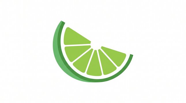 A vibrant lime slice illustration on a white background.