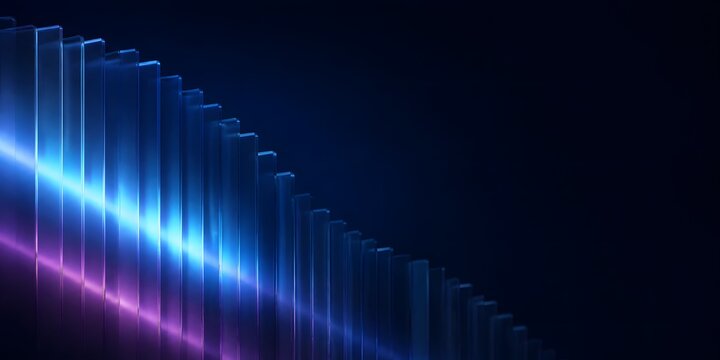 Abstract glowing flowing energy lines or waves captured perfectly