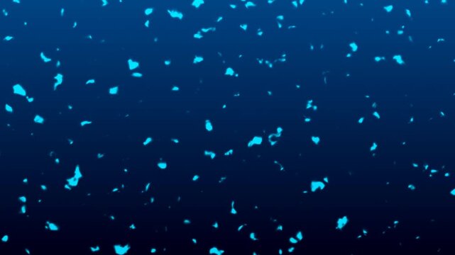 Falling Blue Particles Animation Loop for Digital Displays or High Definition Projection Maps