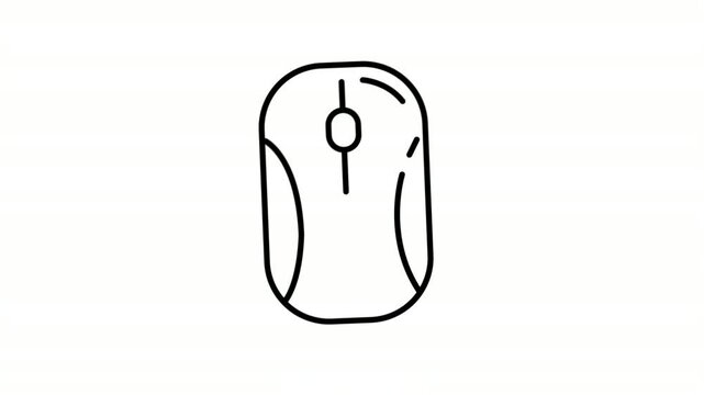 mouse animated icon showing computer scroll mouse outline