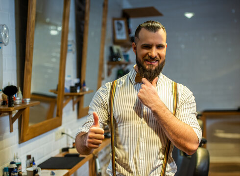 Confident Bearded Barber.