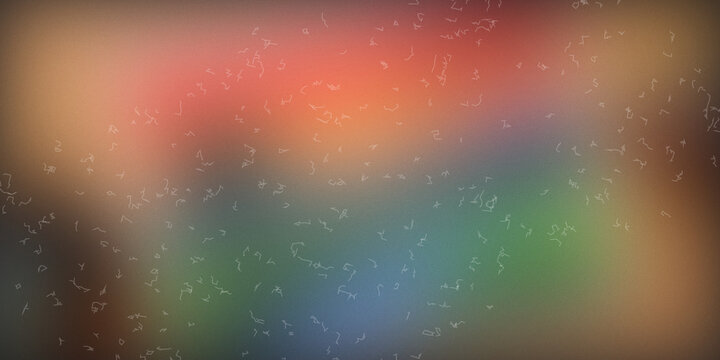 Abstract blurred background with glowing white scribbles and particles flow.