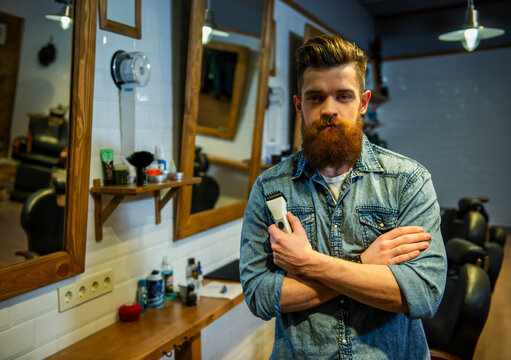 Bearded Barber Portrait.