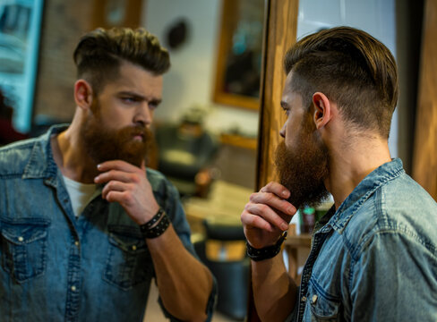 Bearded Man Reflection.