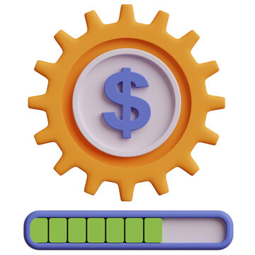 Payment Process 3D Icon Illustration for your website, user interface, and presentation. Payment Process 3D render Illustration.