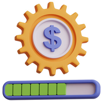 Payment Process 3D Icon Illustration for your website, user interface, and presentation. Payment Process 3D render Illustration.