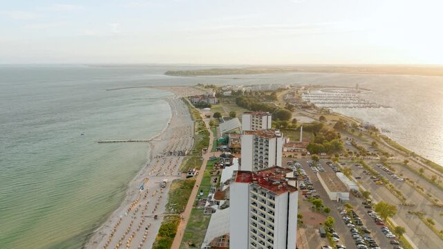 Drone flying over Fehmarn S&uuml;dstrand
