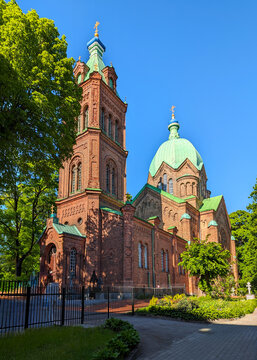 Old historic historic Orthodox All Saints Church in Riga, Latvia