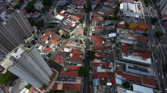 Aerial view of the Mooca neighborhood, in the East Zone of S&atilde;o Paulo, Brazil.