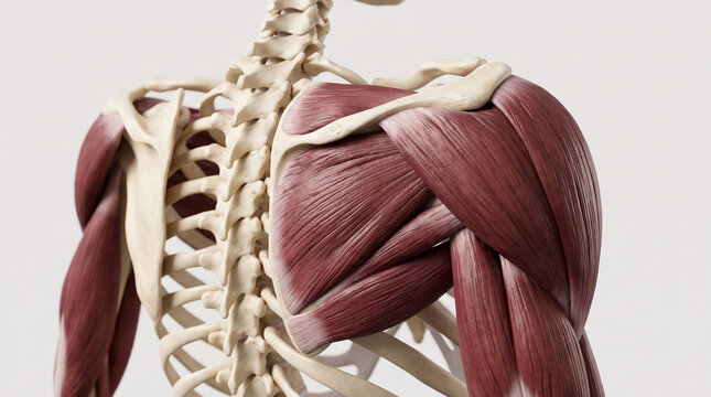 Human Shoulder Muscles Anatomical Study Posterior View