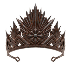 Rustic rusty metal spiked crown gothic headwear element © shuphanida